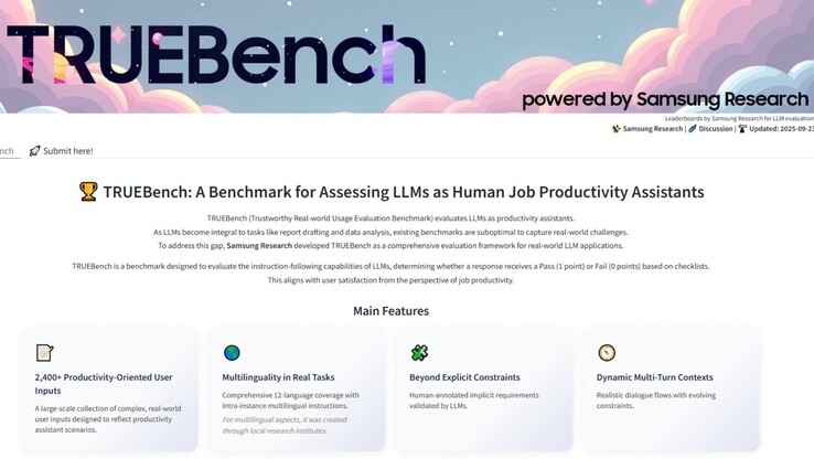 Samsungs TRUEBench AI-tool (Afbeelding Bron: Samsung Newsroom)