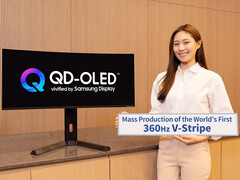 Eerste V-Stripe QD-OLED-monitor met een vernieuwingsfrequentie van 360 Hz. (Afbeeldingsbron: Samsung Display)