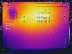 Thermisch profiel vanaf onderkant (maximale belasting)