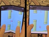 Foldy Bird, gemaakt door Rebane, is een speciale versie van Flappy Bird waarmee opvouwbare gebruikers letterlijk met hun scherm flapperen. (Afbeeldingsbron: @Rebane2001 via X, bewerkt)