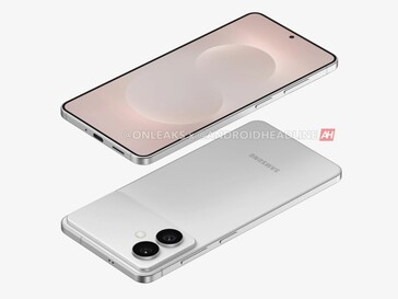 Onofficiële render met nog een andere hoek van de geruchtmakende Galaxy S26 Edge. (Afbeeldingsbron: OnLeaks via Android Headlines)