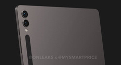 De Galaxy Tab S9 Ultra wordt het evenbeeld van zijn voorganger. (Afbeeldingsbron: @OnLeaks & MySmartPrice)
