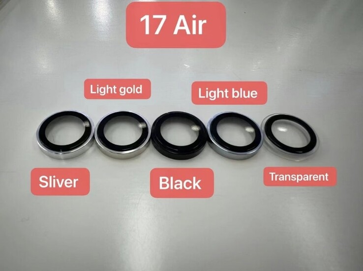 De camerabeschermingsringen die zogenaamd de kleuren van de iPhone 17 onthullen.