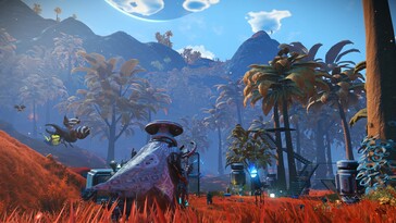 Een afbeelding van een planeet in No Man's Sky.