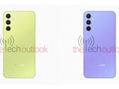 Enkele nieuwe Galaxy A34 renders. (Bron: The Tech Outlook)