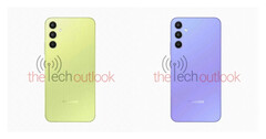 Enkele nieuwe Galaxy A34 renders. (Bron: The Tech Outlook)