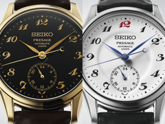 De Seiko Presage HCC005 (rechts) en HCC006 (links), afgebeeld.