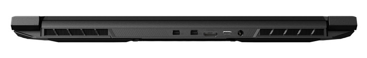 Achterkant: 2x Mini-DisplayPort 1.4, HDMI 2.0, USB-C 3.1 Gen1, DC-in