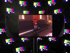 De 9 spellen kunnen voor slechts $10 gekocht worden. Afgebeeld: Demon Turf draait op het Steam Deck met meerdere handhelds op de achtergrond. (Afbeeldingsbron: Valve - bewerkt)