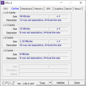 Systeem info CPU-Z Cache