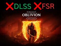 The Elder Scrolls IV: Oblivion Remastered patch met ontbrekende DLSS/FSR (Afbeelding screenshot: Bethesda Softworks met bewerking)