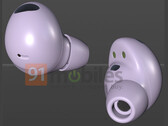 De Galaxy Buds2 Pro zou in augustus gelanceerd moeten worden tijdens een volgepakt Galaxy Unpacked evenement. (Afbeelding bron: 91mobiles & @evleaks)