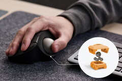 De Elecom Ist Plus trackball muis (IT10MRS) maakt gebruik van 5-bal rollers met verminderde wrijving.