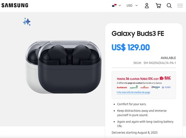 De Galaxy Buds 3 FE zal voor een hogere prijs verkocht worden dan de Galaxy Buds FE. (Afbeeldingsbron: Samsung)