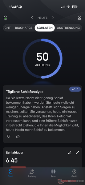 Slaap bijhouden in de Zepp app...