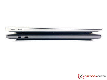 MacBook Pro 13 (onder) vs. MacBook Air (boven)