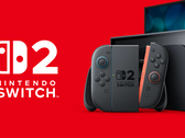 De Nintendo Switch 2 console rechts van het logo