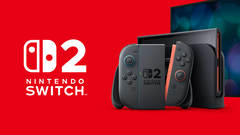 De Nintendo Switch 2 console rechts van het logo