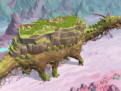 Een afbeelding van een stad in The Wandering Village, nu met 50% korting op Steam.
