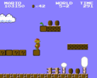 Een screenshot uit de originele Super Mario Bros. (bron: Nintendo)