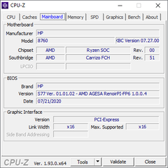 CPU-Z Hoofdbord