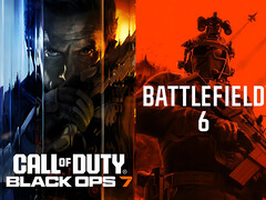 Call of Duty: Black Ops 7 en Battlefield 6 banners naast elkaar getoond (bron: Steam, Sony PlayStation met bewerkingen)