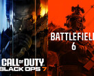 Call of Duty: Black Ops 7 en Battlefield 6 banners naast elkaar getoond (bron: Steam, Sony PlayStation met bewerkingen)