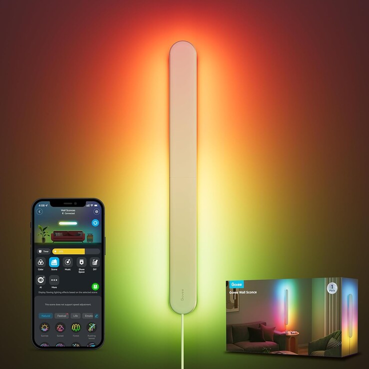De Govee wandlamp. (Afbeelding bron: Govee)