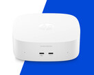 De nieuwe OmniDesk Mini is verkrijgbaar met maximaal de Core 5 320. Afgebeeld: een promotiefoto waarop de voorkant van de mini-pc te zien is.