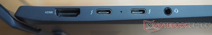 Links: HDMI, 2x USB-C 4 (Thunderbolt 4, DisplayPort, Power Delivery), Audio (Headset/Mic)