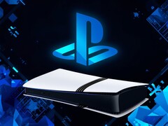 Banner voor PS5 Pro-console met PlayStation-logo zichtbaar