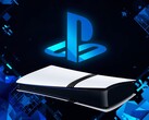 Banner voor PS5 Pro-console met PlayStation-logo zichtbaar