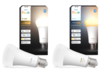 De Philips Hue A67 E27 White (links) en White ambiance (rechts) 1600 slimme lampen. (Afbeeldingsbron: Philips Hue)