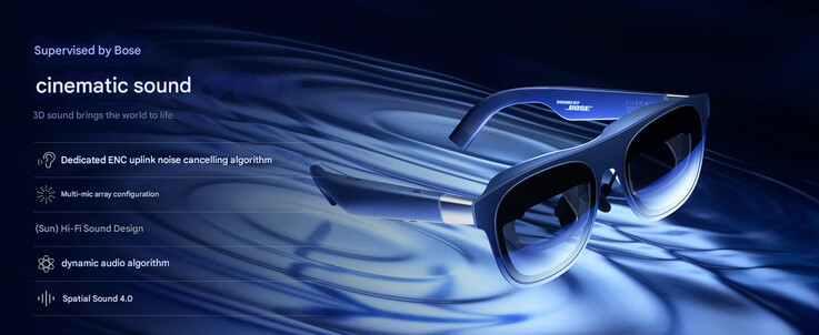 Geluidsinstellingen van de Xreal 1S (Afbeelding bron: Xreal - machine vertaald)