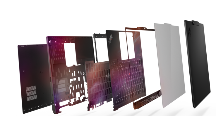 Lenovo ThinkPad X1 Carbon Gen 14 Aura Edition: Space Frame-ontwerp (bron: Lenovo)