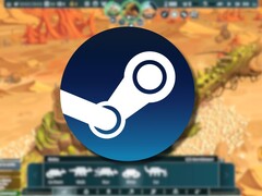 Een afbeelding van het spel The Wandering Village en het Steam-logo. (Afbeeldingsbron: Steam)
