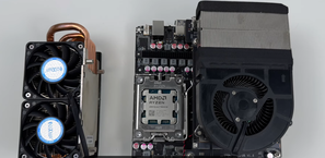 CPU socket en losstaande GPU (Afbeelding Bron: 小明白 op Youtube)
