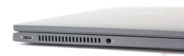 Links: USB-C met Thunderbolt 4 + Power Delivery + DisplayPort, 3,5 mm headset