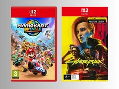 Switch 2 lanceringstitels: Mario Kart World en Cyberpunk 2077 (Afbeelding bron: Game UK, JB Hi-Fi met bewerking)