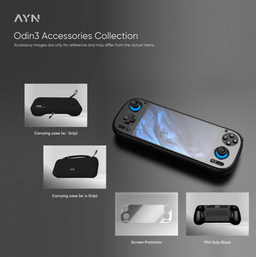 De AYN Odin 3 kan worden uitgerust met verschillende accessoires. (Afbeeldingsbron: AYN Technologies)