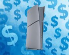 PS5-console ter ere van het 30-jarig jubileum afgebeeld met dollartekens