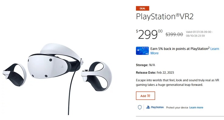 PSVR 2 wordt aangeboden met een korting van 100 dollar. 