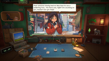 Afbeelding: Een screenshot van de gameplay uit ReStory: Chill Electronics Repairs.