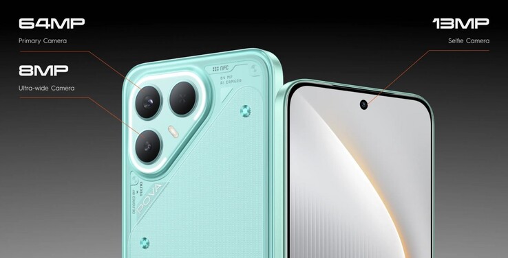 De Tecno Pova 7 Pro heeft een 64 MP Sony IMX682 hoofdcamera (Afbeelding bron: Tecno)