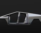 De roestvrijstalen carrosserie van de Cybertruck heeft zijn vorm gekregen (afbeelding: Tesla)
