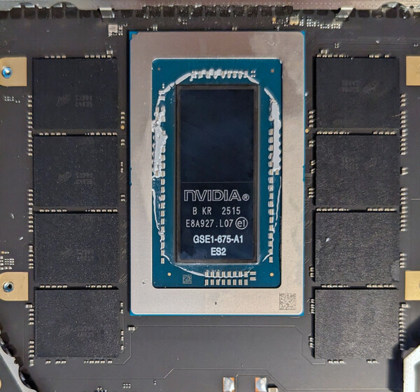 Een close-up van de RTX Spark-chipset van Nvidia.