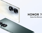 De Honor 70 heeft een 6,67-inch display en een vingerafdrukscanner in het display. (Afbeelding bron: Honor)