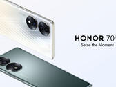 De Honor 70 heeft een 6,67-inch display en een vingerafdrukscanner in het display. (Afbeelding bron: Honor)