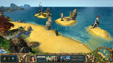 Afbeelding: Een screenshot van de gameplay uit King's Bounty: The Legend.