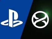 De logo’s van PlayStation en Xbox Project Helix naast elkaar